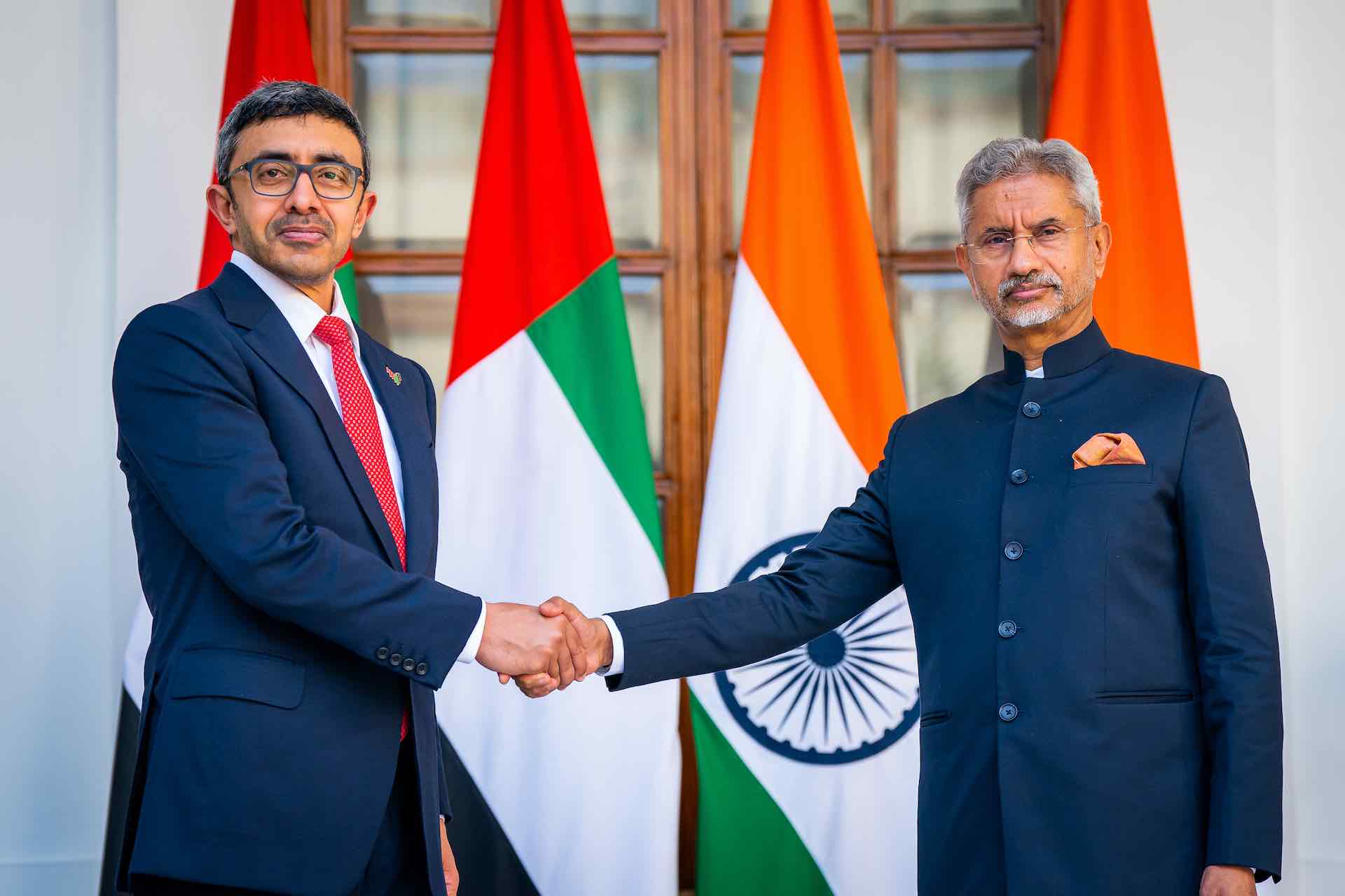 Indian and UAE Ministers of Foreign Affairs meet in New Delhi